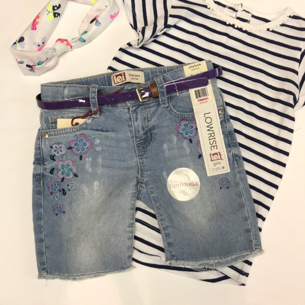 Lei Girls Bermuda Jean Shorts